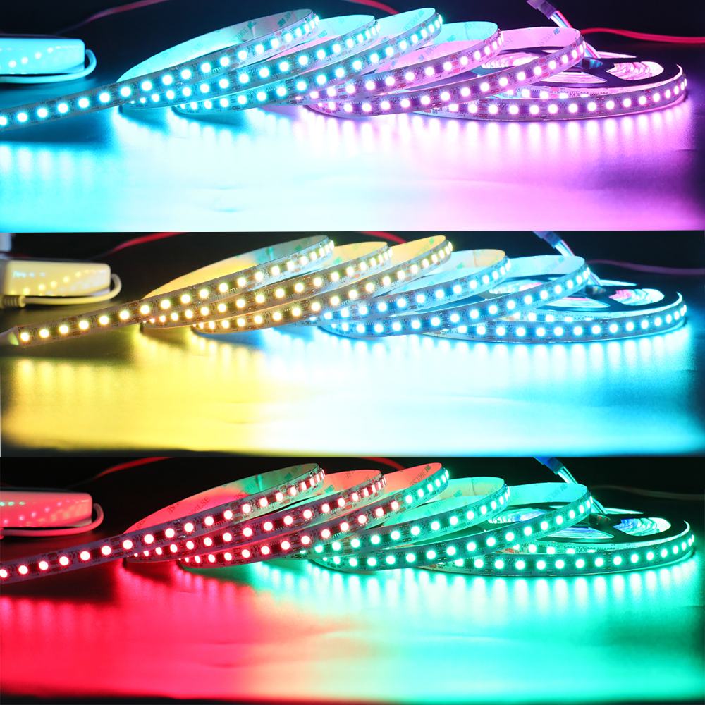 DC12V Programovatelný WS2811 90LEDs/m Adresovatelná LED pásková světla, Flexibilní LED světelné pásy s digitálním sledováním barev