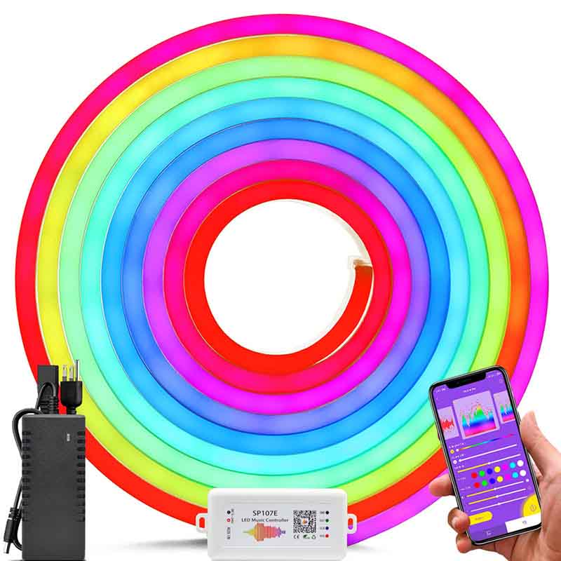 Sada LED neonových světel Dream Color - 5m venkovní osvětlení - DC5-24V Sada LED neonových světel Dream Color - 5m venkovní osvětlení - DC5-24V
