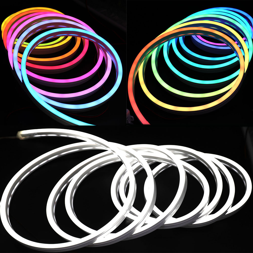 Soft Flexible Waterproof Dreamcolor Neon Led Light Strip 12V 24v 1m 5m  WS2811 RGBIC RGB Chasing for Home Garden Street Lighting