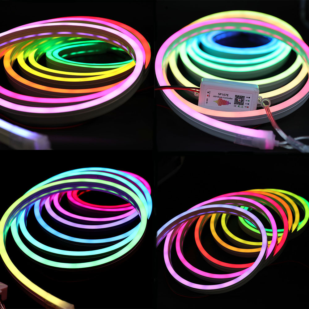 Details about   5V 12V Premium Neon Magic Full Color RGB W Flex LED Strip Outdoor Lighting 1-5M 