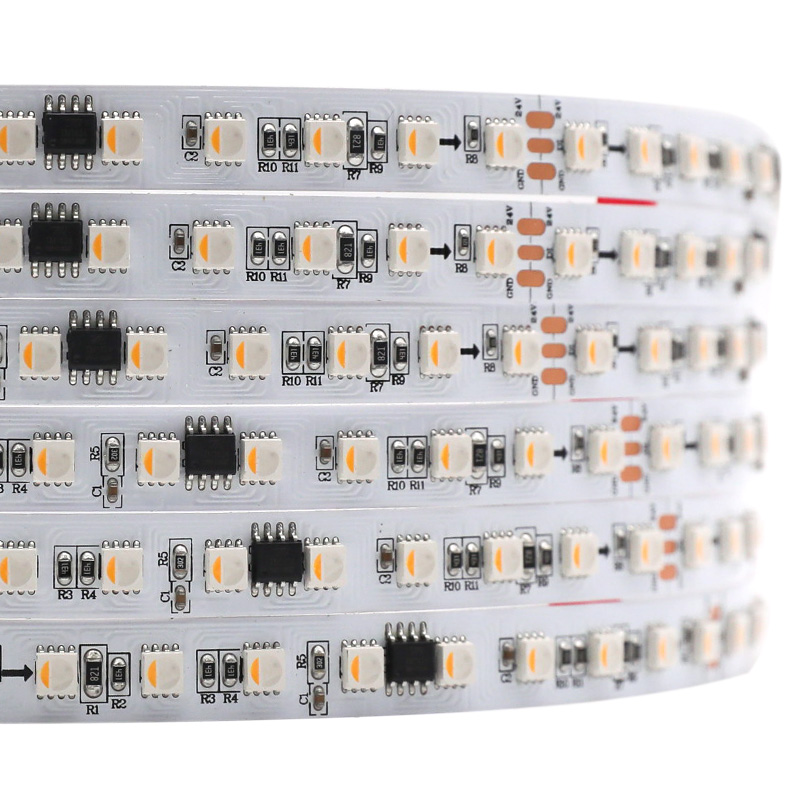 Dense TM1824 (SK6812) 4040 RGBW digital adressierbarer LED-Streifen – 10 m, kein Spannungsabfall