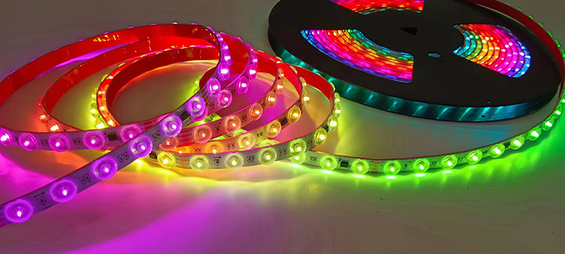 Diffuse Reflection Optical Lens Programmable RGB LED Strip Lighting Effect