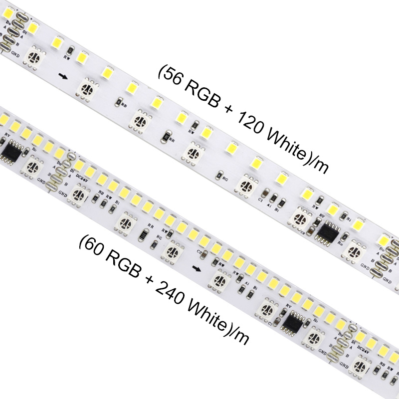 Double Row 5050 RGB + 2835 White LED DMX RGBW pásek 24V Double Row 5050 RGB + 2835 White LED DMX RGBW pásek 24V
