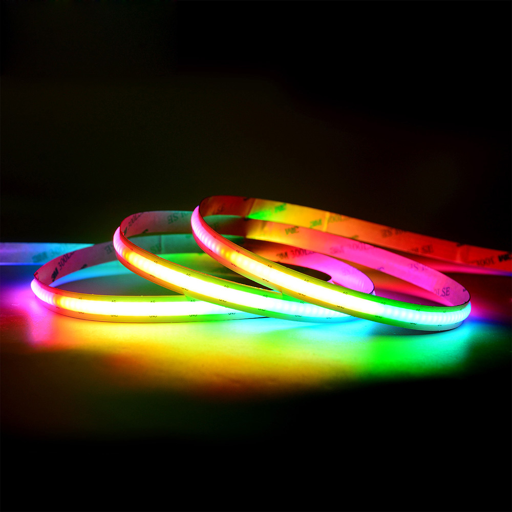 Neuestes adressierbares RGB-COB-LED-Licht WS2812B mit 332 Chips/m und höchster Dichte – flexible DC5V-COB-LED-Streifen in Traumfarben – 1 m pro Rolle Neuestes adressierbares RGB-COB-LED-Licht WS2812B mit 332 Chips/m und höchster Dichte – flexible DC5V-COB-LED-Streifen in Traumfarben – 1 m pro Rolle
