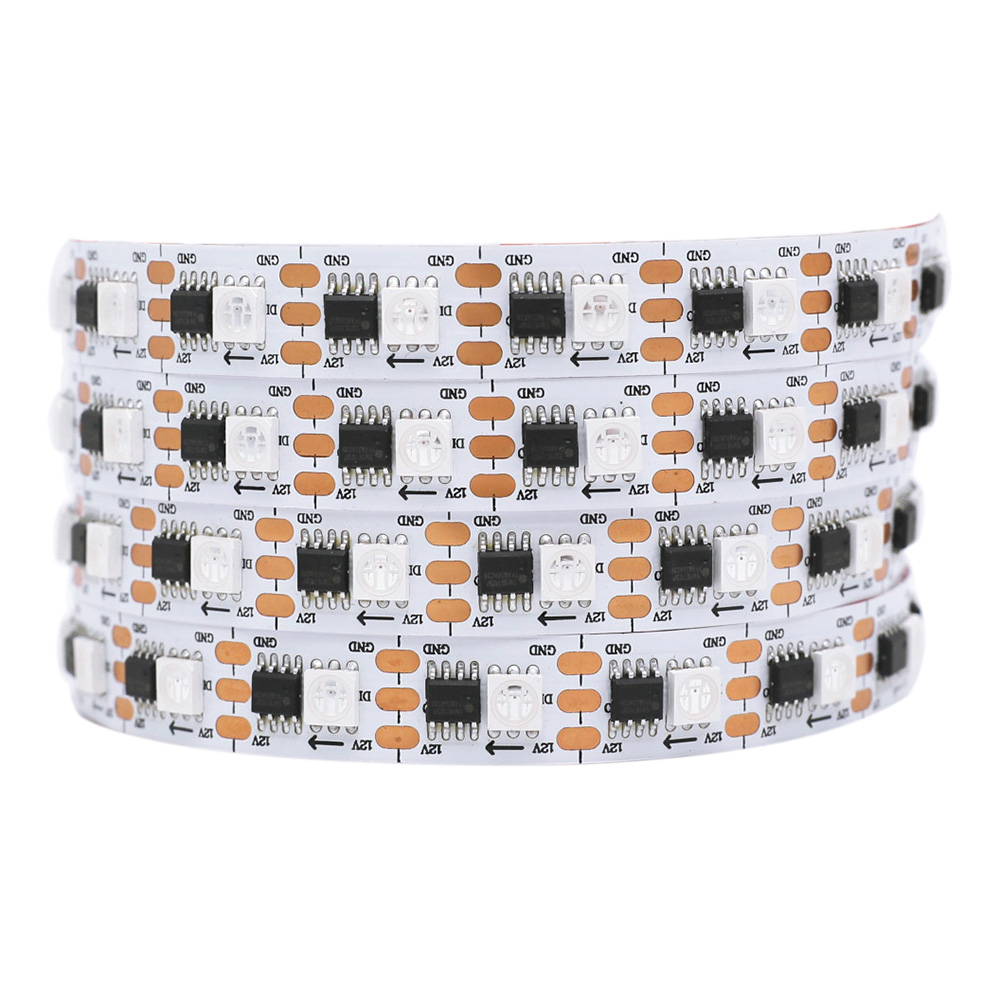 DC12V WS2811 Oboustranné 360stupňové osvětlení 3.28 Ft 120 LED diod Dream Color Chasing LED páskové světlo