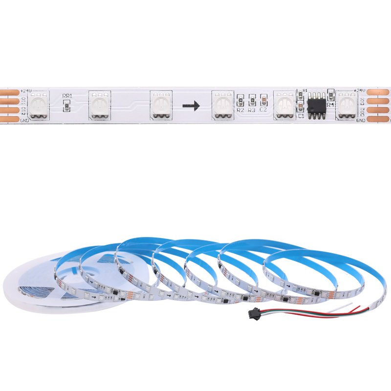 FW1903 Duální datový signál 10m 33ft adresovatelné RGB LED páskové světlo FW1903 Duální datový signál 10m 33ft adresovatelné RGB LED páskové světlo