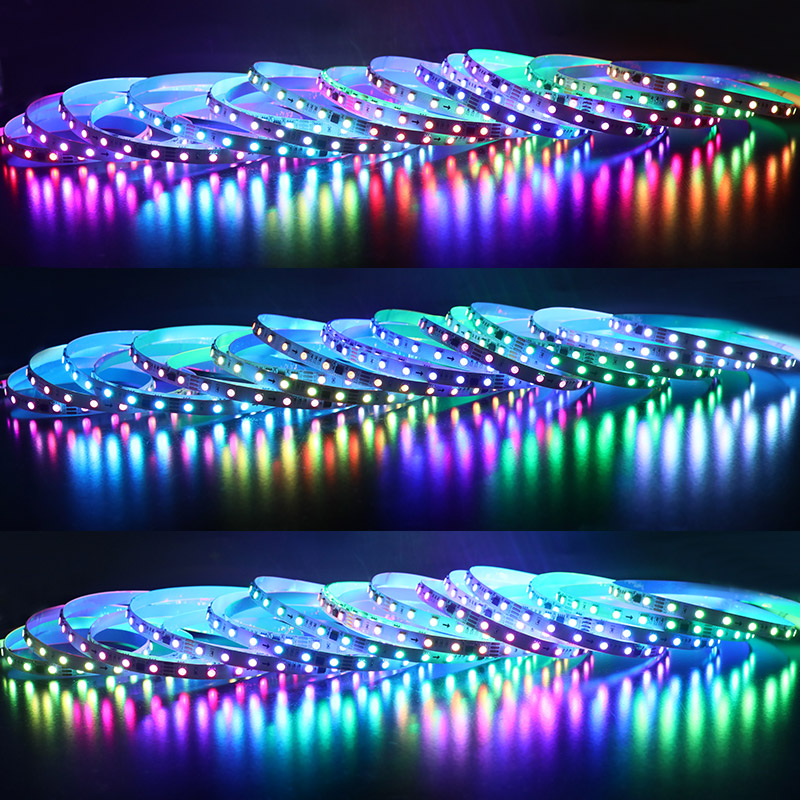 FW1903 Duální datový signál 10m 33ft adresovatelné RGB LED páskové světlo FW1903 Duální datový signál 10m 33ft adresovatelné RGB LED páskové světlo