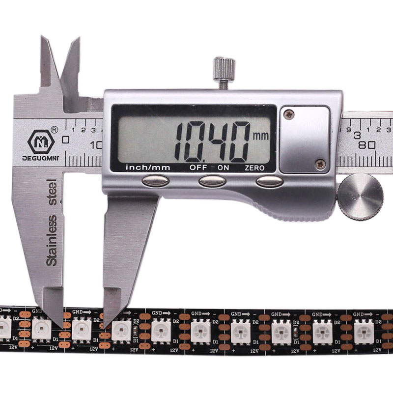 DC12V GS8208 96LEDs/m Individuální adresovatelné RGBIC černé LED páskové světlo PCB s vysokou hustotou, technický typ DC12V GS8208 96LEDs/m Individuální adresovatelné RGBIC černé LED páskové světlo PCB s vysokou hustotou, technický typ
