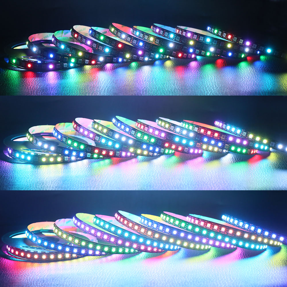 DC12V GS8208 96LEDs/m Individuální adresovatelné RGBIC černé LED páskové světlo PCB s vysokou hustotou, technický typ DC12V GS8208 96LEDs/m Individuální adresovatelné RGBIC černé LED páskové světlo PCB s vysokou hustotou, technický typ