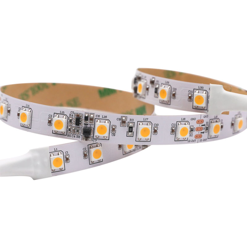 12-24V širokonapěťový vstup individuální adresovatelný bílý SK6812 LED pásek 16.4FT 60LED/m