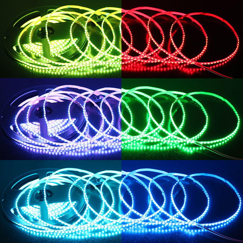 Delší 5m 12V 4mm WS2812B SMD 2020 LED pásek Delší 5m 12V 4mm WS2812B SMD 2020 LED pásek