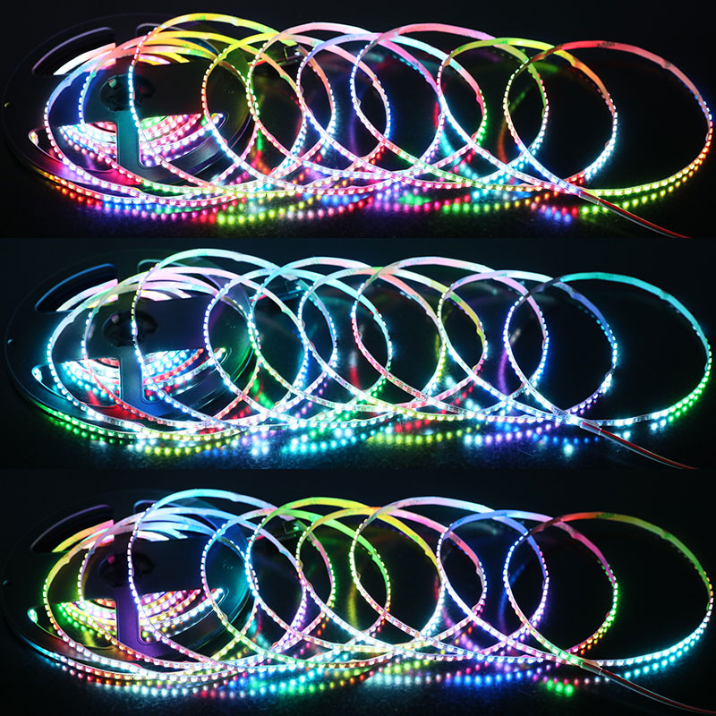 Delší 5m 12V 4mm WS2812B SMD 2020 LED pásek Delší 5m 12V 4mm WS2812B SMD 2020 LED pásek