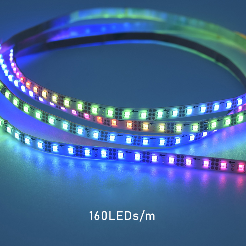 160LEDs 5mm WS2812 SMD 2020 RGB LED Addressable Strip Light
