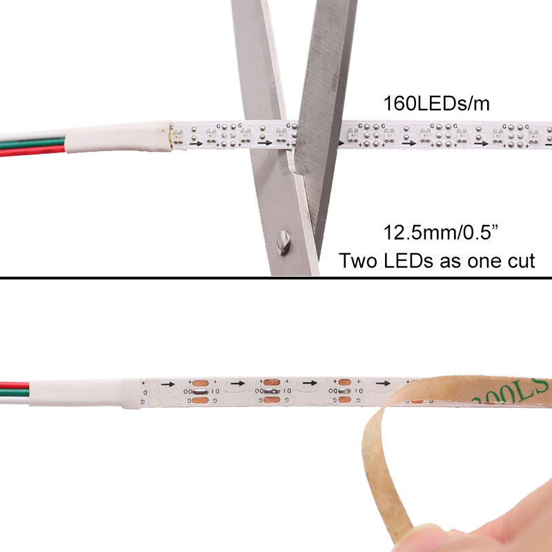 Mini 5 mm WS2812 SMD 2020 RGB LED adressierbares Lichtband 1 Meter Mini 5 mm WS2812 SMD 2020 RGB LED adressierbares Lichtband 1 Meter