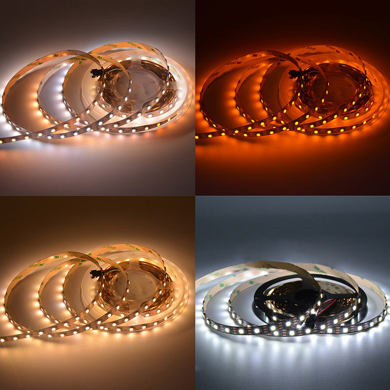 SK6812B Tageslicht/Warmweiß/Doppelweiß CCT WWA DC5V 60LEDs/m Programmierbare LED-Streifenlichter – 5 m/16.4 Fuß pro Rolle SK6812B Tageslicht/Warmweiß/Doppelweiß CCT WWA DC5V 60LEDs/m Programmierbare LED-Streifenlichter – 5 m/16.4 Fuß pro Rolle
