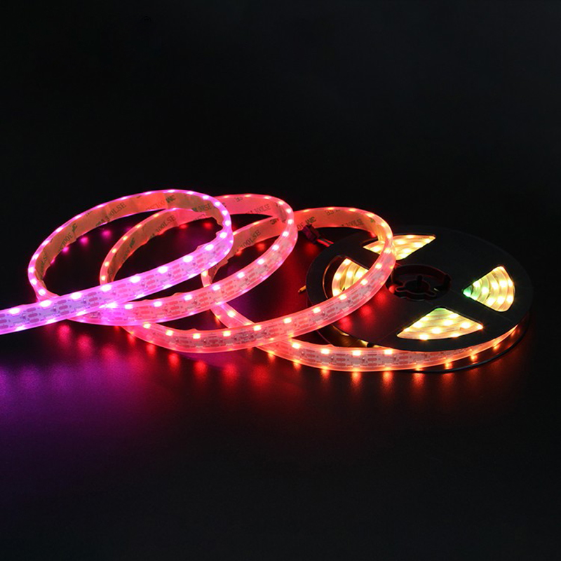 SK6812 DC5V RGB 120LEDs/m Dvouřadá boční vyzařující individuálně adresovatelná LED pásková světla SK6812 DC5V RGB 120LEDs/m Dvouřadá boční vyzařující individuálně adresovatelná LED pásková světla