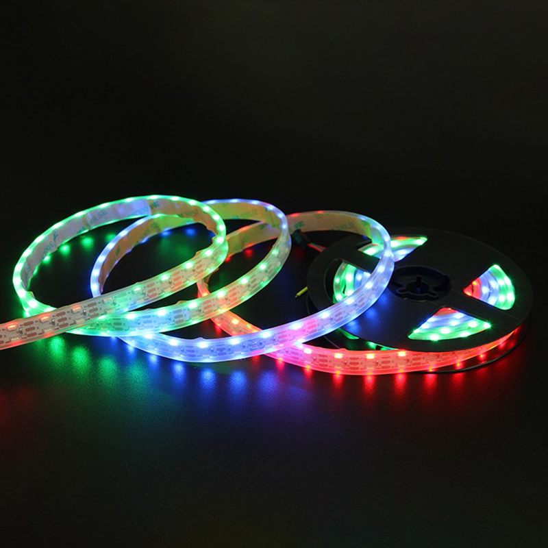 SK6812 DC5V RGB 120LEDs/m Dvouřadá boční vyzařující individuálně adresovatelná LED pásková světla SK6812 DC5V RGB 120LEDs/m Dvouřadá boční vyzařující individuálně adresovatelná LED pásková světla