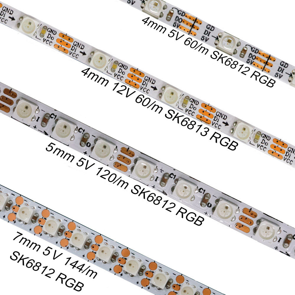 SK6812 SK6813 SMD3535 LED 5V 12V Adresovatelné světelné pásy RGB SK6812 SK6813 SMD3535 LED 5V 12V Adresovatelné světelné pásy RGB