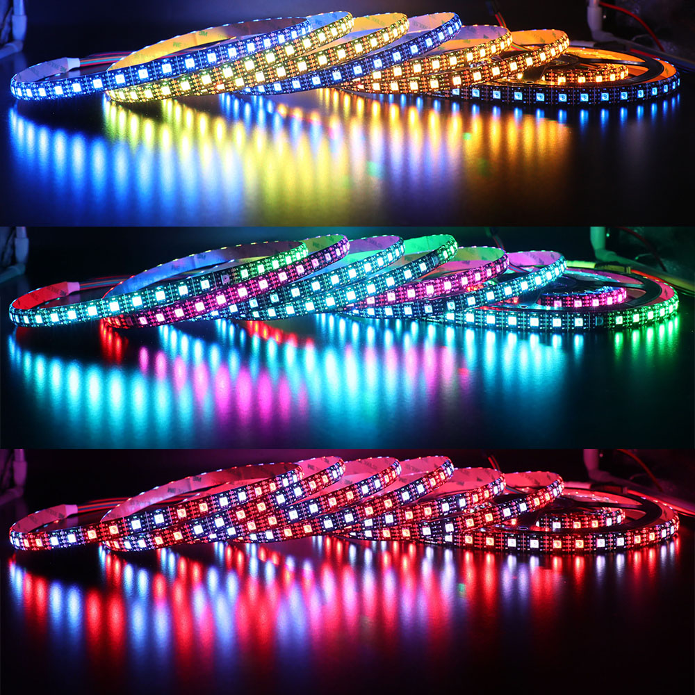 SK9822 (Podobné jako APA102) Digitální Intelligent Dream Color RGB 72LEDS/M DC5V Adresovatelná LED pásková světla SK9822 (Podobné jako APA102) Digitální Intelligent Dream Color RGB 72LEDS/M DC5V Adresovatelná LED pásková světla