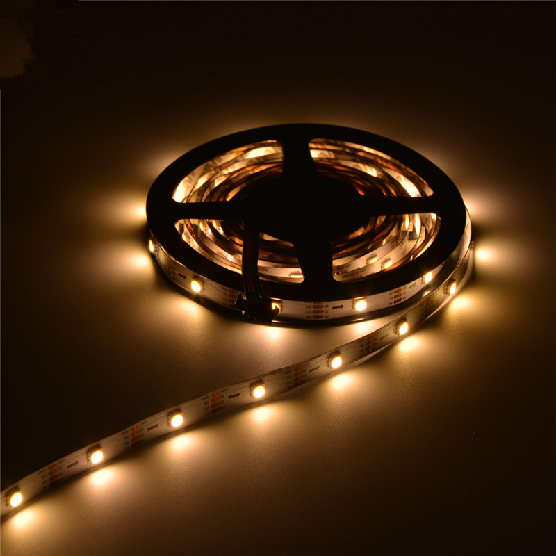 APA102 DC5V 30LEDs/m Warmweiße programmierbare LED-Leuchten – 150 5050SMDs – 5m/16.4ft pro Rolle