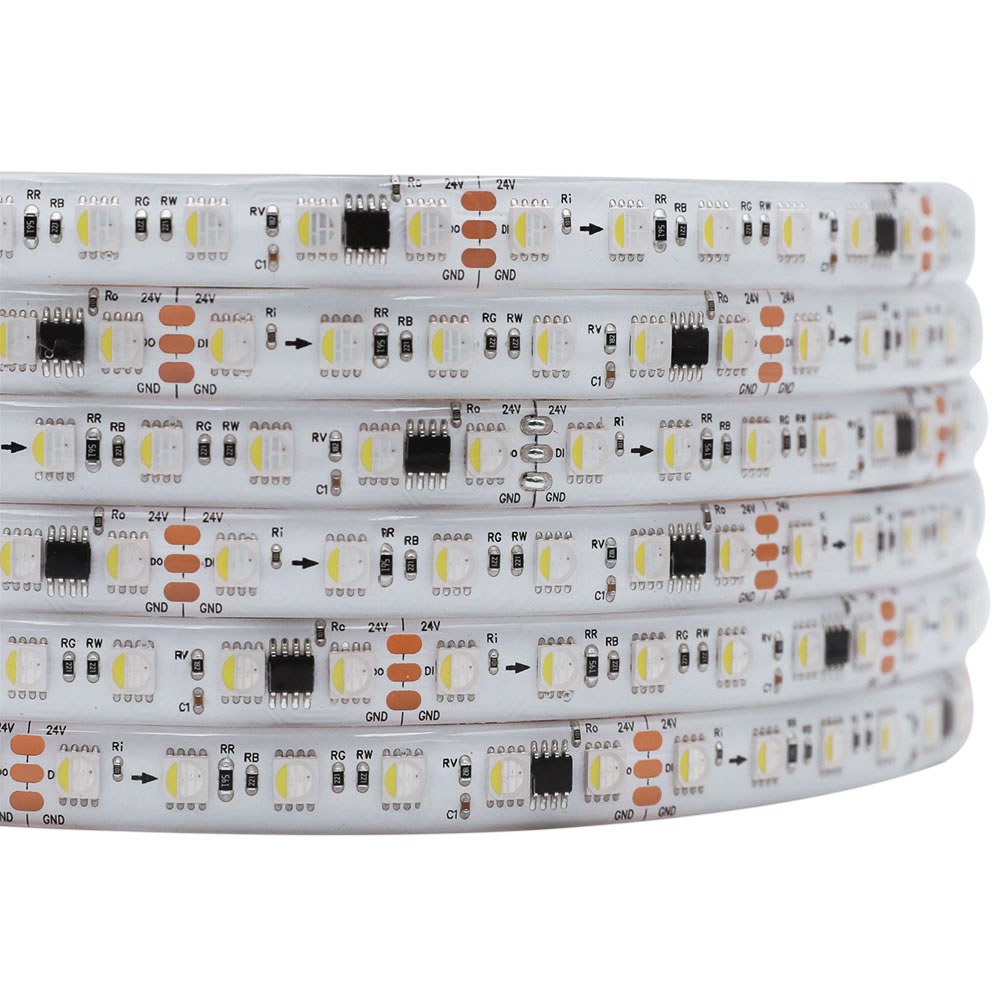 TM1814 24V adresovatelný RGBW LED pásek 12 mm 84 LED/m 14 IC/m TM1814 24V adresovatelný RGBW LED pásek 12 mm 84 LED/m 14 IC/m