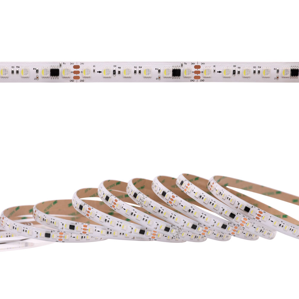 TM1814 24V adresovatelný RGBW LED pásek 12 mm 84 LED/m 14 IC/m TM1814 24V adresovatelný RGBW LED pásek 12 mm 84 LED/m 14 IC/m