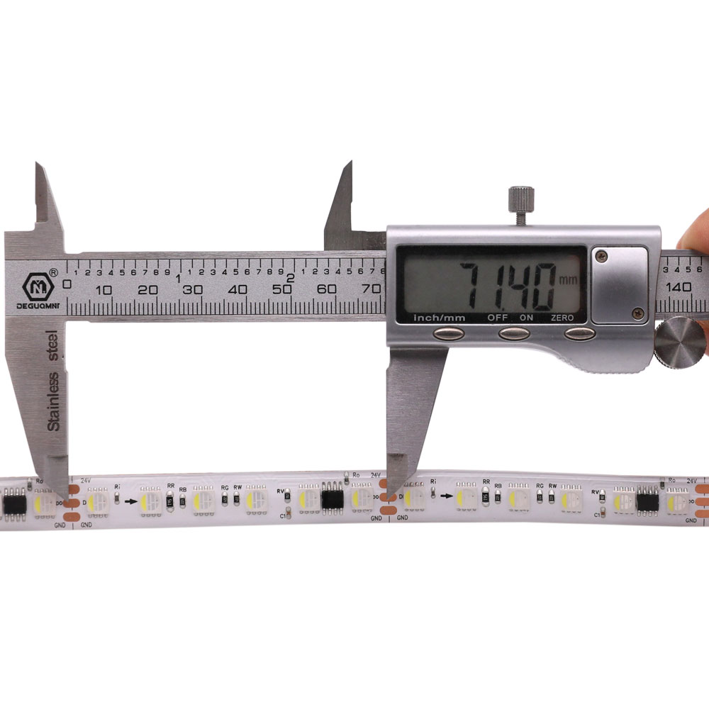 TM1814 24V adresovatelný RGBW LED pásek 12 mm 84 LED/m 14 IC/m TM1814 24V adresovatelný RGBW LED pásek 12 mm 84 LED/m 14 IC/m