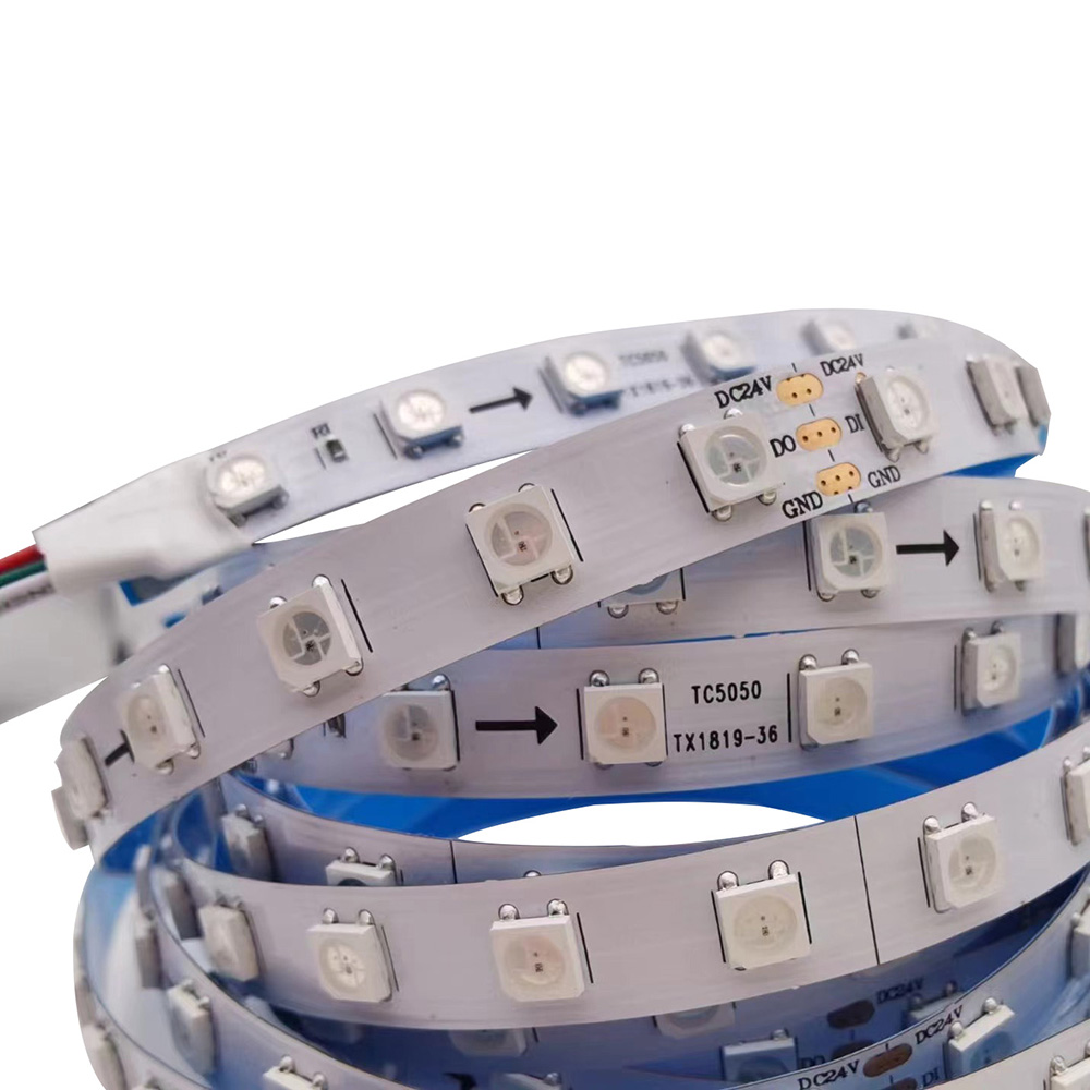 DC24V WS2811 Adresovatelná RGB LED pásková světla – SMD5050 360LED 16.4Ft DC24V WS2811 Adresovatelná RGB LED pásková světla – SMD5050 360LED 16.4Ft
