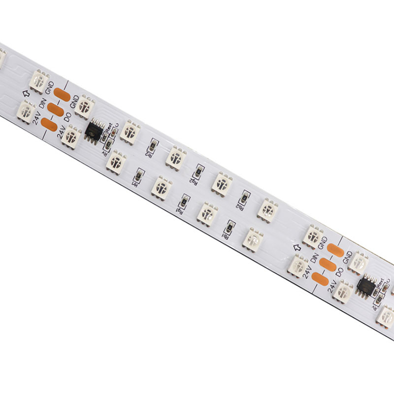 24V 12V UCS2903 adresovatelný dvouřadý RGB LED pásek 120 LED na metr 24V 12V UCS2903 adresovatelný dvouřadý RGB LED pásek 120 LED na metr