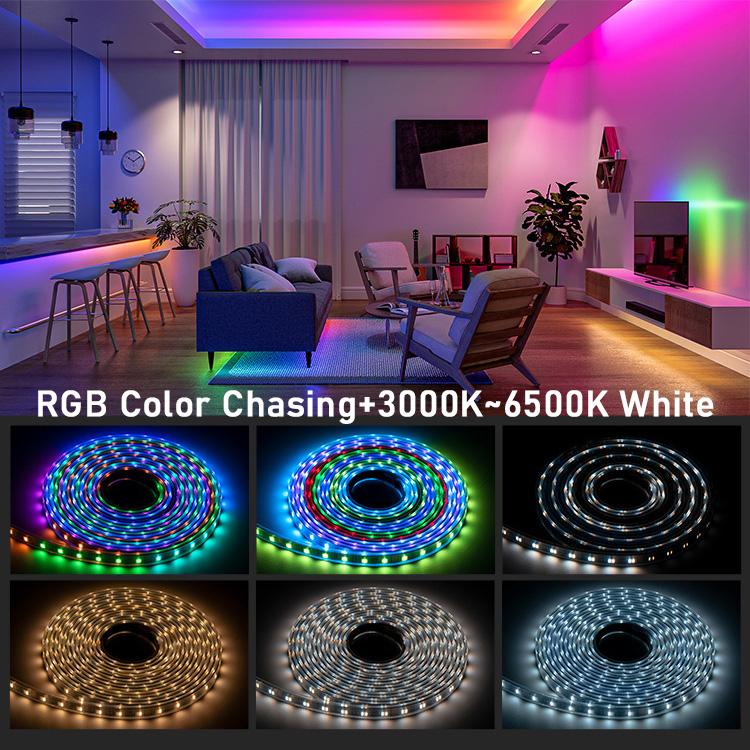 WS2805 5-v-1 RGBWW adresovatelný RGB CCT LED pásek