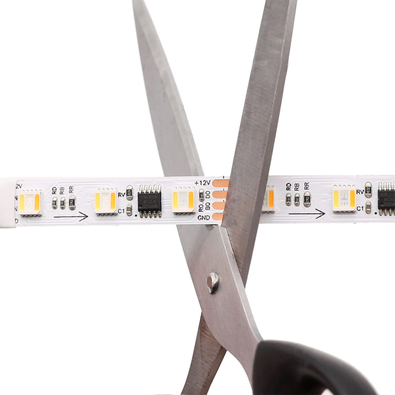 WS2805 Dual Signal 5-v-1 RGBWW adresovatelný RGB laditelný bílý LED pásek WS2805 Dual Signal 5-v-1 RGBWW adresovatelný RGB laditelný bílý LED pásek