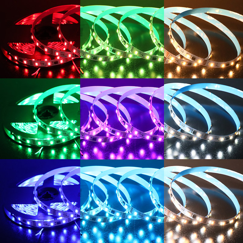 WS2805 Dual Signal 5-v-1 RGBWW adresovatelný RGB laditelný bílý LED pásek WS2805 Dual Signal 5-v-1 RGBWW adresovatelný RGB laditelný bílý LED pásek