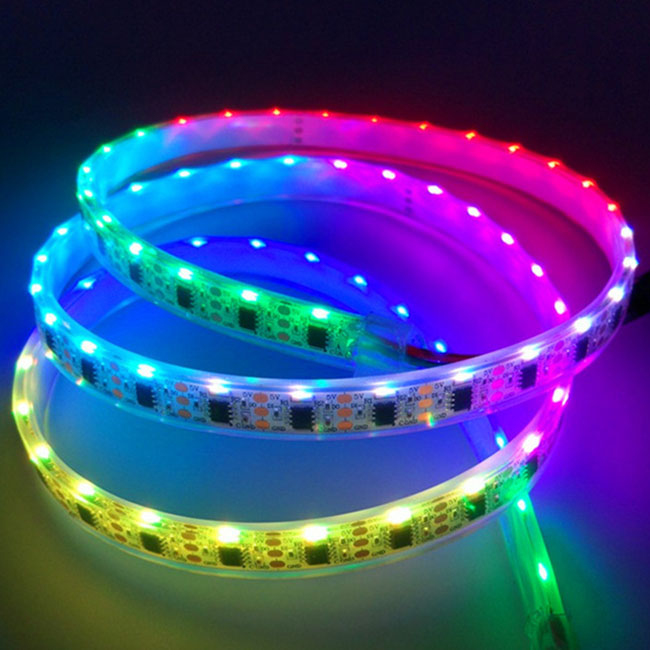 WS2811 020SMD DC5V 60 LED/m postranní adresovatelná LED pásková světla, 5 m/16.4 stop na roli WS2811 020SMD DC5V 60 LED/m postranní adresovatelná LED pásková světla, 5 m/16.4 stop na roli