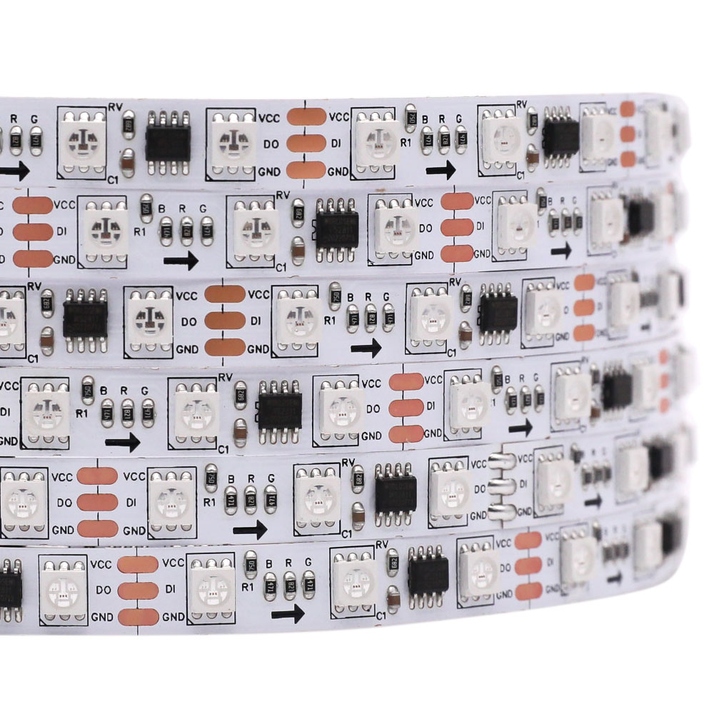 WS2811 LED pásek 24V RGB inženýrské osvětlení 300 LED 100 pixelů WS2811 LED pásek 24V RGB inženýrské osvětlení 300 LED 100 pixelů