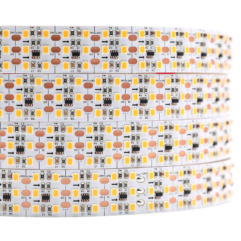 WS2811 Ultra jasný adresovatelný bílý LED pásek s třemi řadami WS2811 Ultra jasný adresovatelný bílý LED pásek s třemi řadami