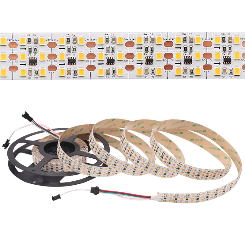 WS2811 Ultra jasný adresovatelný bílý LED pásek s třemi řadami WS2811 Ultra jasný adresovatelný bílý LED pásek s třemi řadami