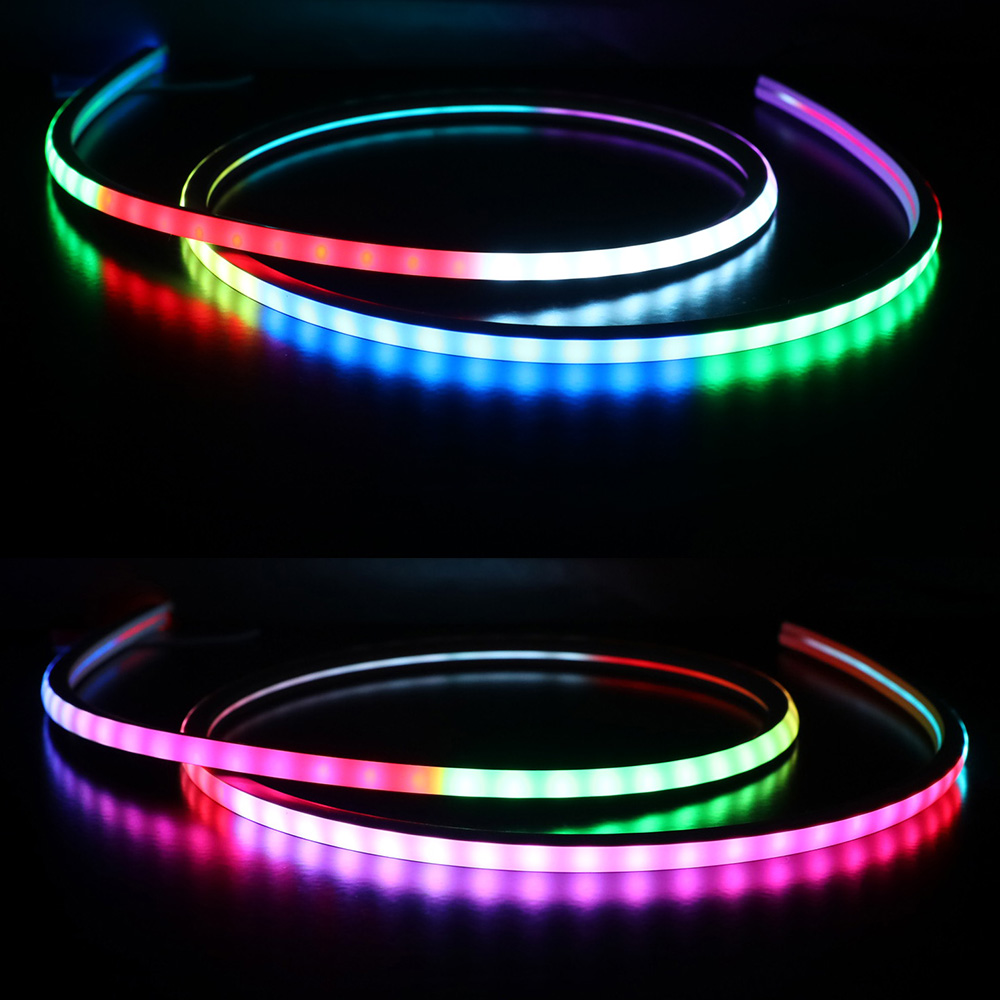 Narrowest DC5V WS2812C Dream Color LED Neon Lights Strip For DIY - 06*06mm  Size 3.28ft [DCFLS-NEON-WS2812CX96]