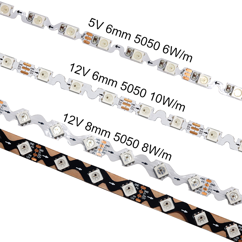 Zig Zag S Typ TX1812 WS2812 6mm Malé 60LEDs/m Digitální RGB LED kanálové písmeno Strip Light Zig Zag S Typ TX1812 WS2812 6mm Malé 60LEDs/m Digitální RGB LED kanálové písmeno Strip Light