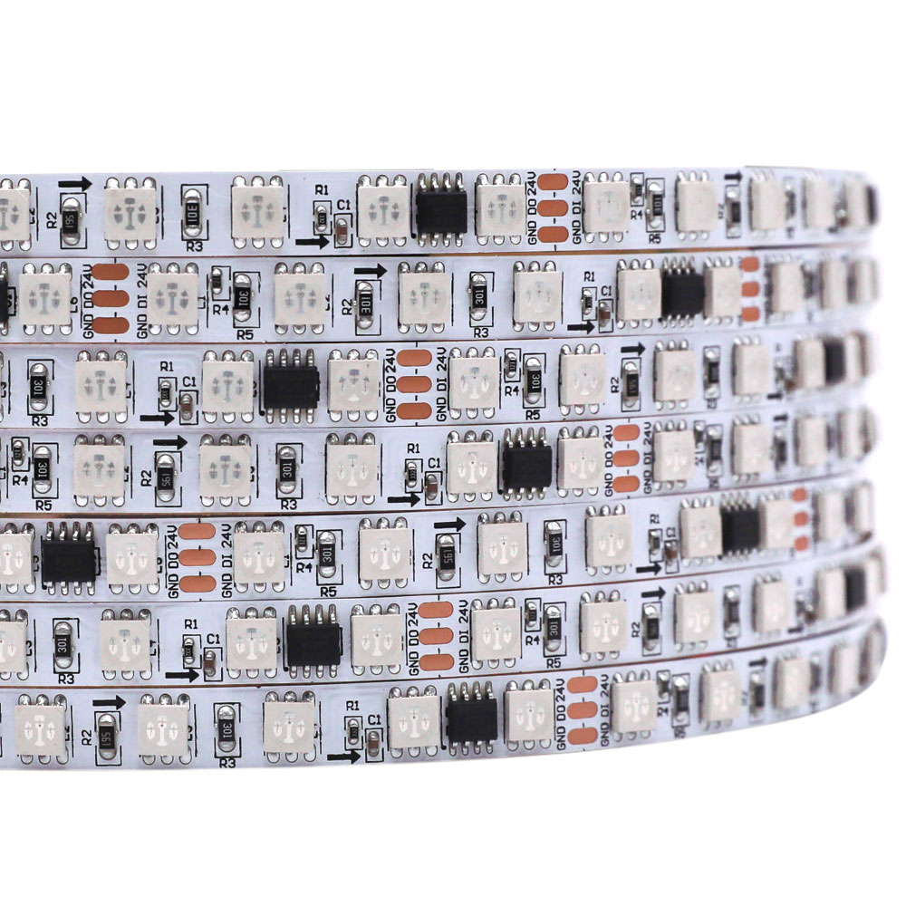 Adresovatelná WS2811 Jasná RGB LED pásková světla SMD5050 84LED/m Adresovatelná WS2811 Jasná RGB LED pásková světla SMD5050 84LED/m