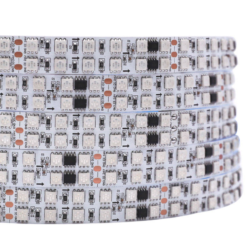 DC24V WS2811 SMD5050 Dvouřadý adresovatelný RGB LED pásek 168LED/m DC24V WS2811 SMD5050 Dvouřadý adresovatelný RGB LED pásek 168LED/m