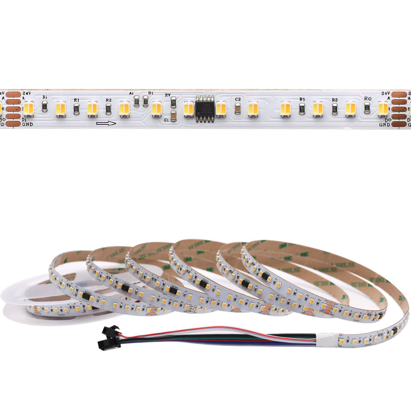 DMX512 CCT/WWA Weißer einstellbarer digitaler LED-Streifen, hohe Dichte 120 LEDs/m DMX512 CCT/WWA Weißer einstellbarer digitaler LED-Streifen, hohe Dichte 120 LEDs/m