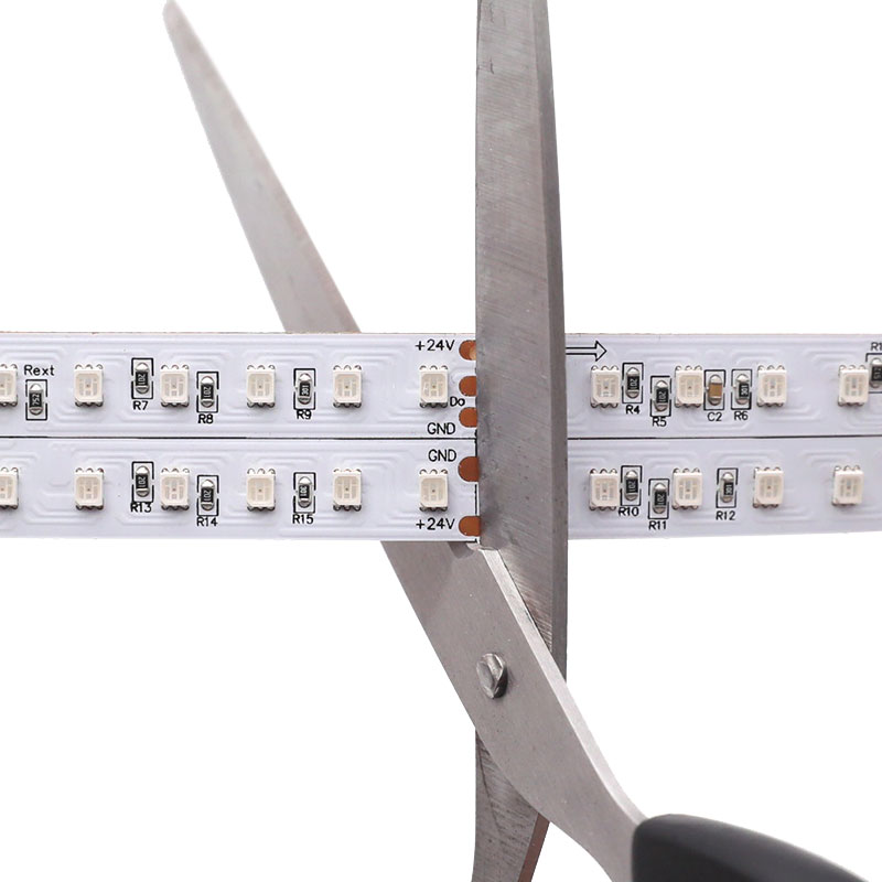 Dvouřadá skládací WS2811 adresovatelná RGB LED pásková světla pro 360° kulatou neonovou trubici Dvouřadá skládací WS2811 adresovatelná RGB LED pásková světla pro 360° kulatou neonovou trubici