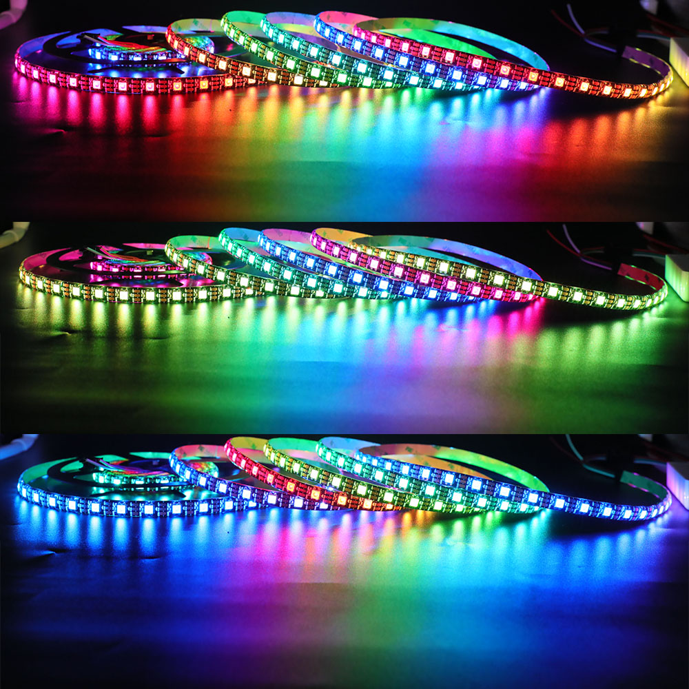 2pcs 8-bit WS2812B RGB LED Strip 5050SMD Individual Addressable 60Pixe