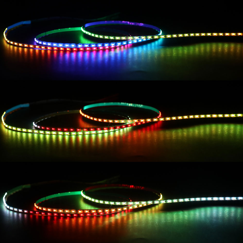 WS2812B Smallest 3mm High Density Flexible Addressable RGB LED Strip 3.28ft  144LEDs