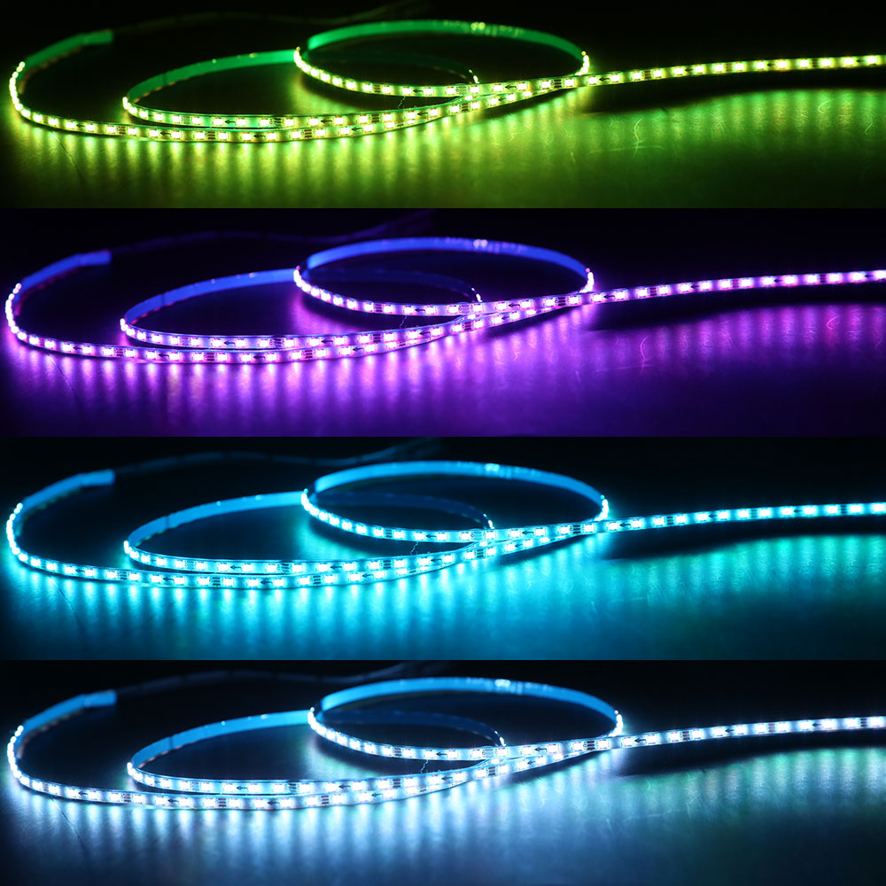 Powerful multicolored led tape with dynamic effects 144 leds / m - 1 led /  pixel - for swimming pool