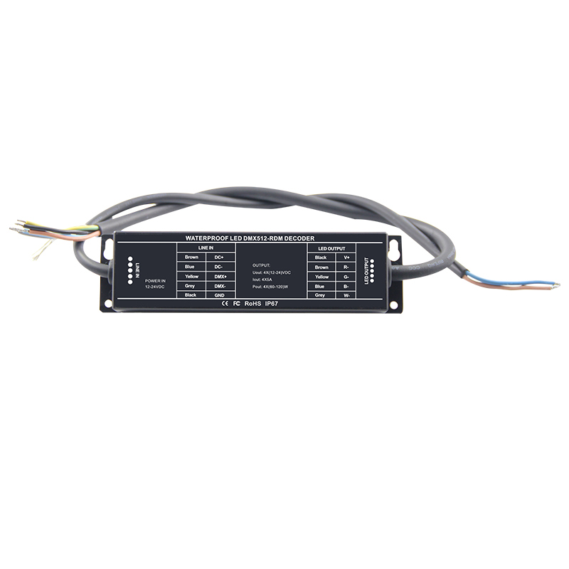 BC-804-WP DC12V-24V Constant Voltage Waterproof LED DMX512-RDM Decoder BC-804-WP DC12V-24V Constant Voltage Waterproof LED DMX512-RDM Decoder