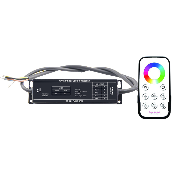 BC-R4-WP 4 Channels DC12-24V Waterproof RGB&RGBW LED Controller BC-R4-WP 4 Channels DC12-24V Waterproof RGB&RGBW LED Controller