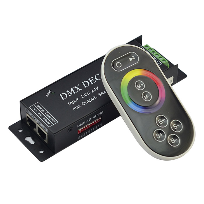 DMX101 DC5-24V 3-Kanal-DMX-Bar-Decoder, LED-Buntlichtleisten-Modul-Controller DMX101 DC5-24V 3-Kanal-DMX-Bar-Decoder, LED-Buntlichtleisten-Modul-Controller