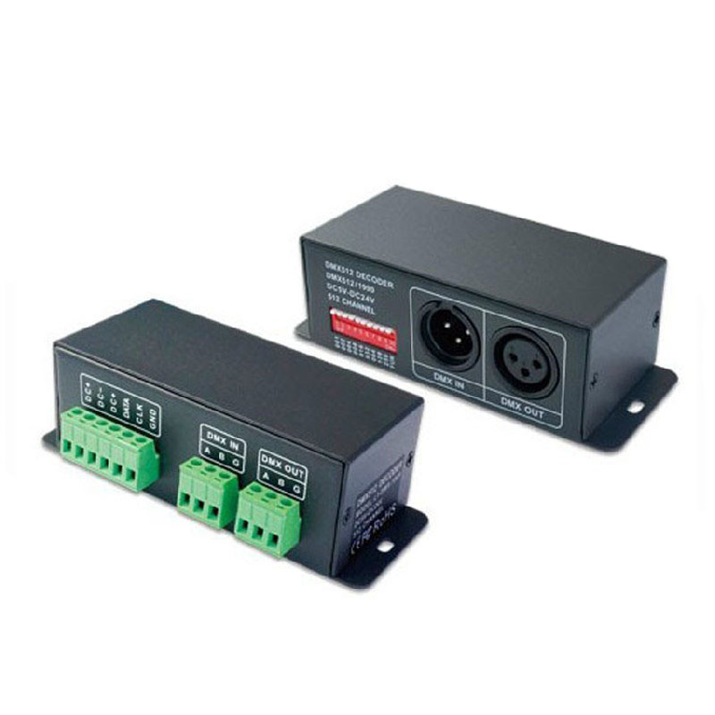 DC5/12/24V, vysoká kvalita 256 gradací řízení DMX512 8806 řadič SPI signálový dekodér pro programovatelné IC LED světelné pásy