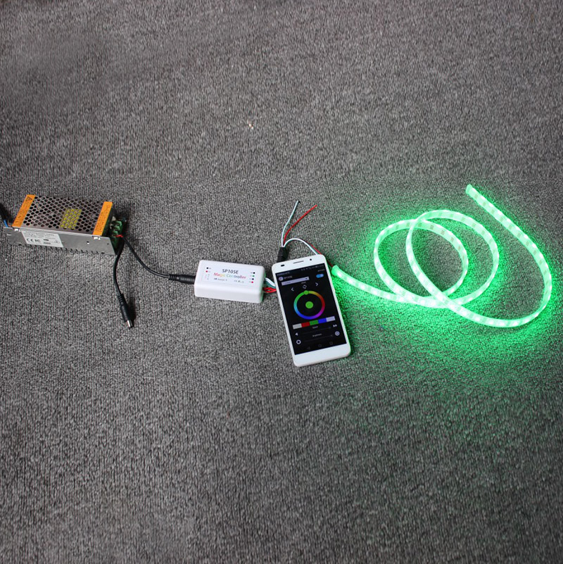 DC5/12/24V, SP105E Nový styl Dream Color LED Bluetooth Controller Controller pomocí IOS Android Smart iPhone zařízení pro 2801,2811,2812 LED pásková světla, LED pixel modul DC5/12/24V, SP105E Nový styl Dream Color LED Bluetooth Controller Controller pomocí IOS Android Smart iPhone zařízení pro 2801,2811,2812 LED pásková světla, LED pixel modul